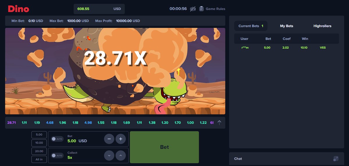 Dino — il crash game Mystake